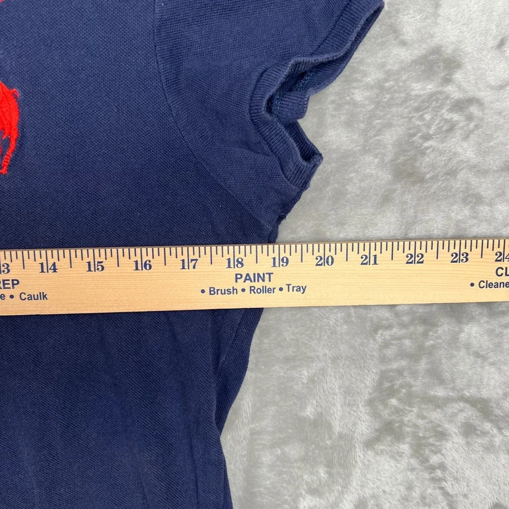 Kids Ralph‎ Lauren Polo Shirt XL Blue Red White Colorblock Big Pony Logo